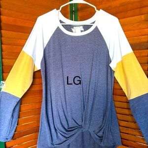 Colorblock Long Sleeve Women's Top